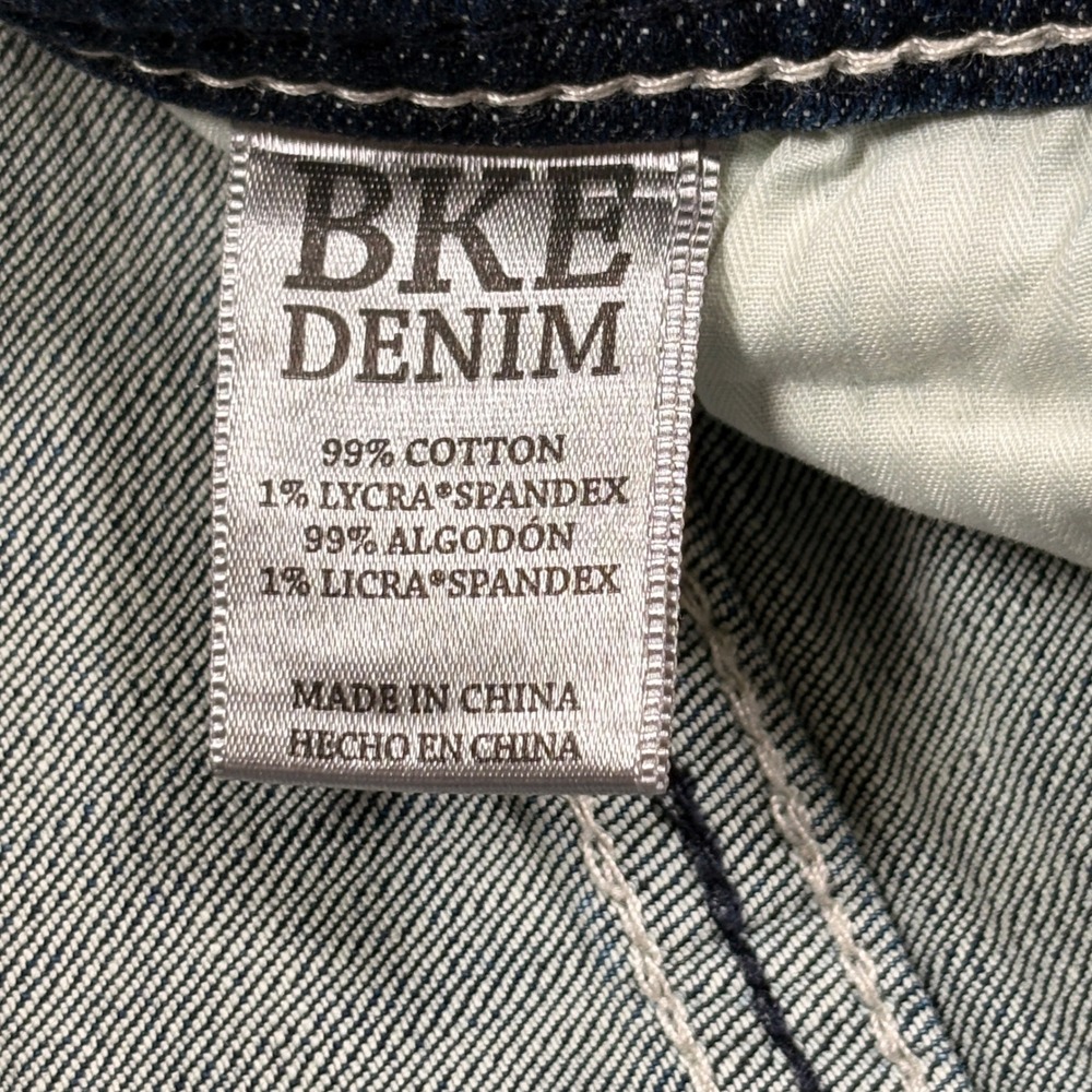 BKE Jeans Mens 29R Alec Straight Leg Blue Distressed Denim EUC - Picture 9 of 15